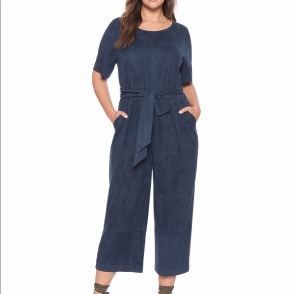 Eloquii Pants - NWT navy faux suede jumpsuit!  Eloquii size 18